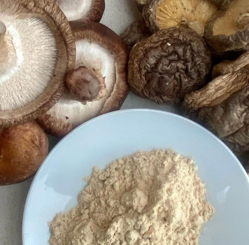 dried shiitake mushrooms powdered shiitake mushrooms