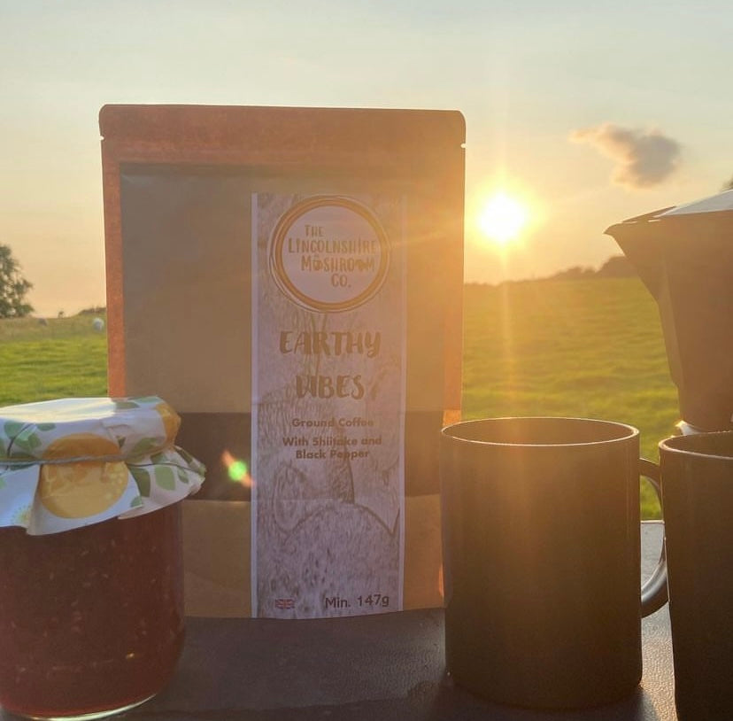 happy vibes earthing grounding mushroom coffee