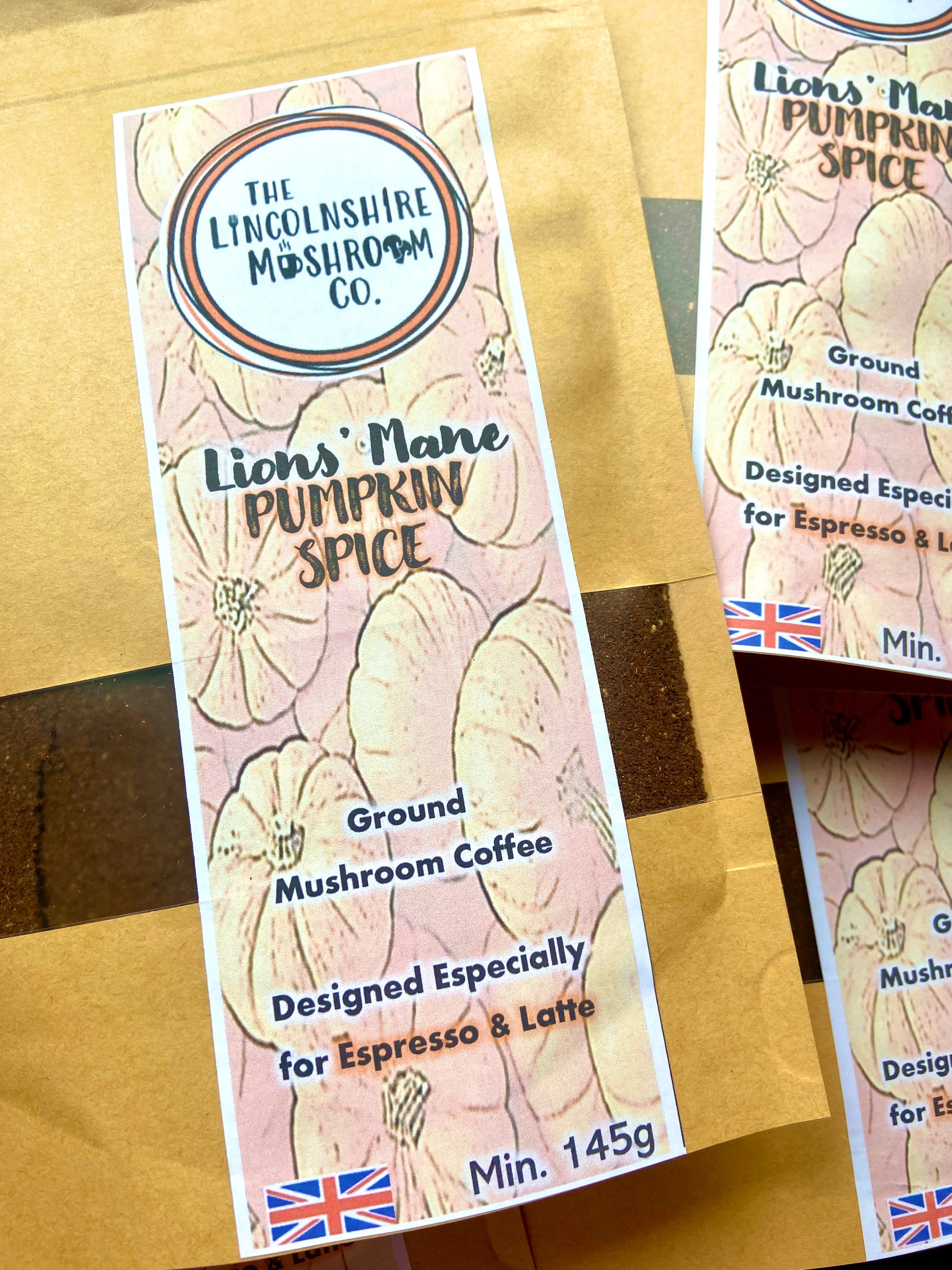 lions mane mushroom adaptogenic pumpkin spice latte coffee blend