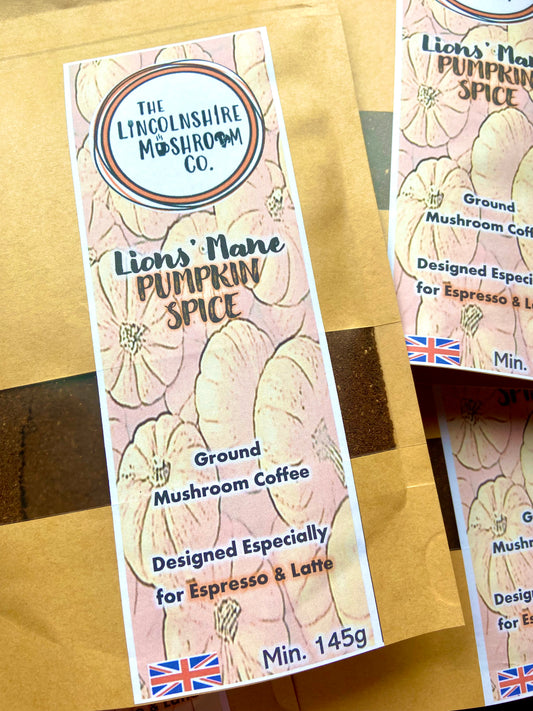 lions mane mushroom adaptogenic pumpkin spice latte coffee blend