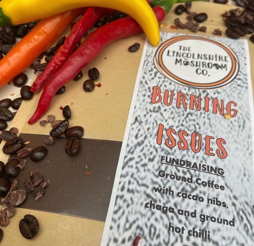 mushroom coffee packaging hot chillies