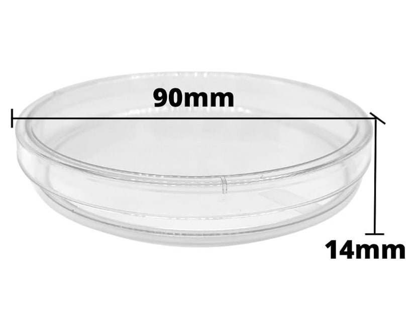 9cm Diameter Petri Dishes with Lids (5 or 10 pack)