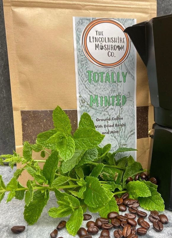 coffee beans mint stalks fresh mint mushroom coffee the lincolnshire mushroom company