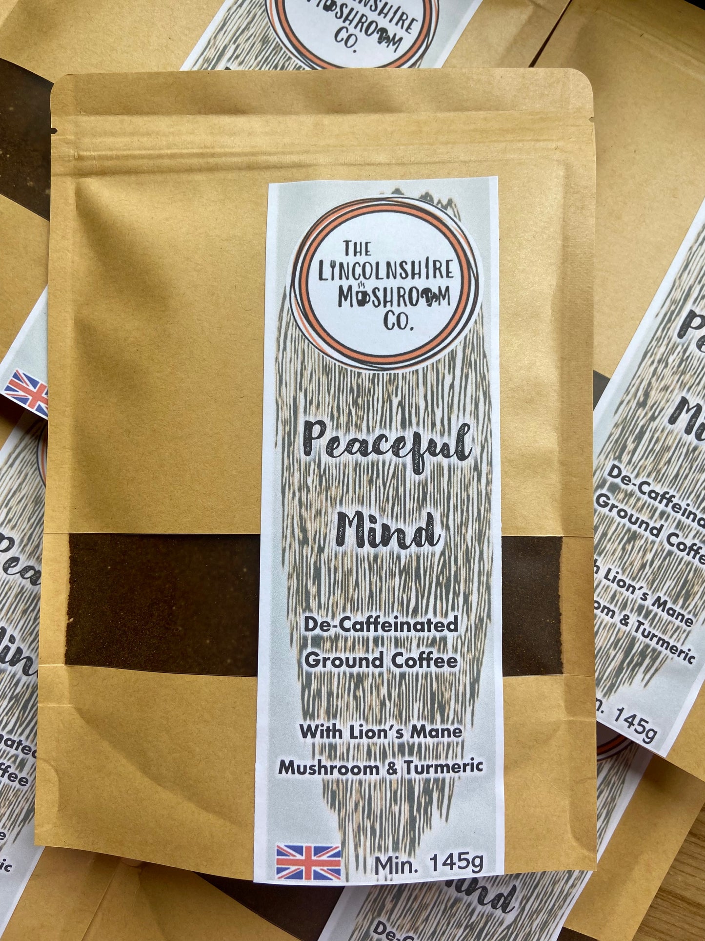 decaff coffee lions mane mushroom coffee peaceful mind turmeric healthy coffee