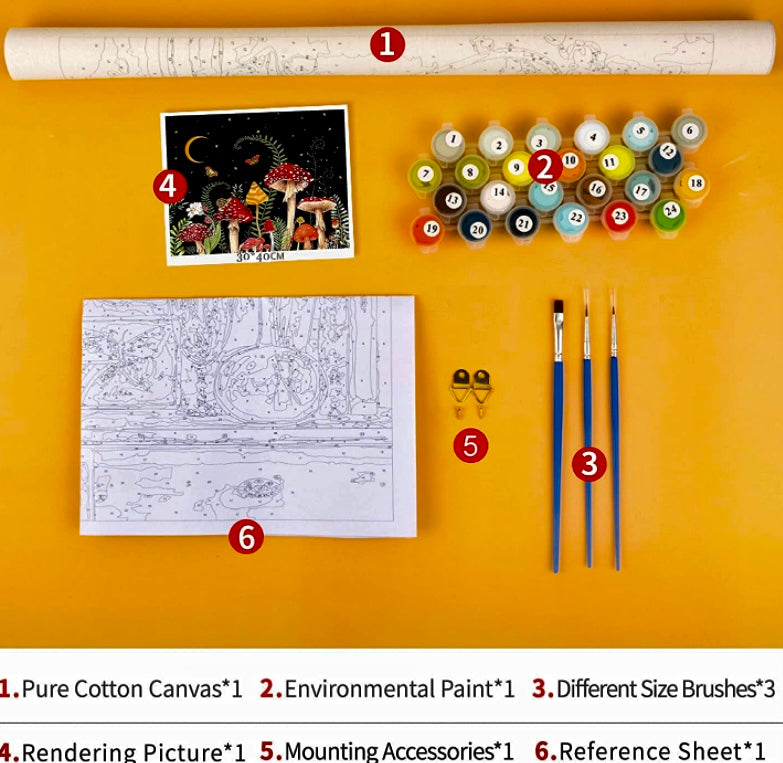 Paint by Numbers Dark Forest (40cmx30cm)