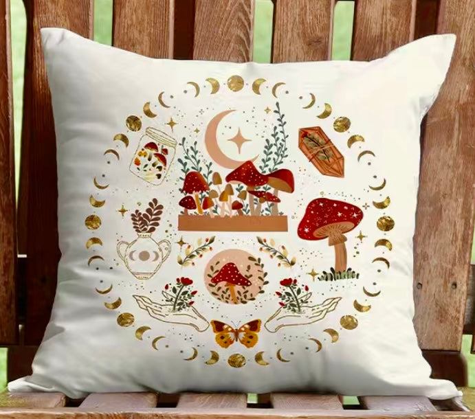 Moon Phase Witchy Cushion Cover (Light version) 45x45cm