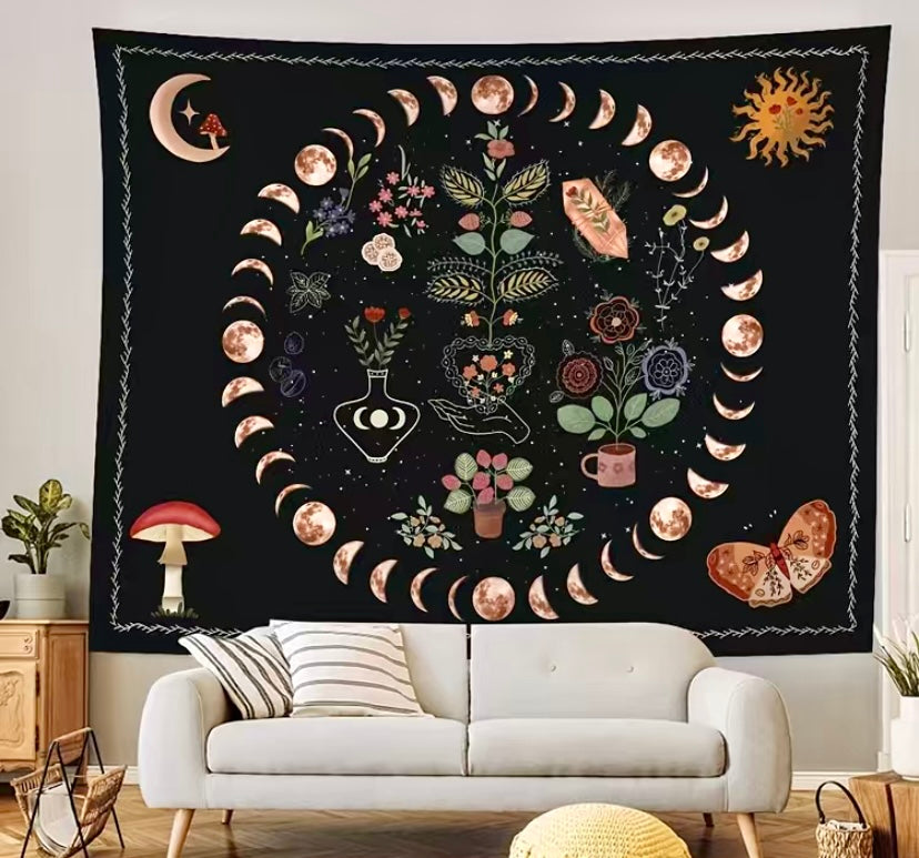 Astrology Fungi Decorative Wall Hanging/ table cloth