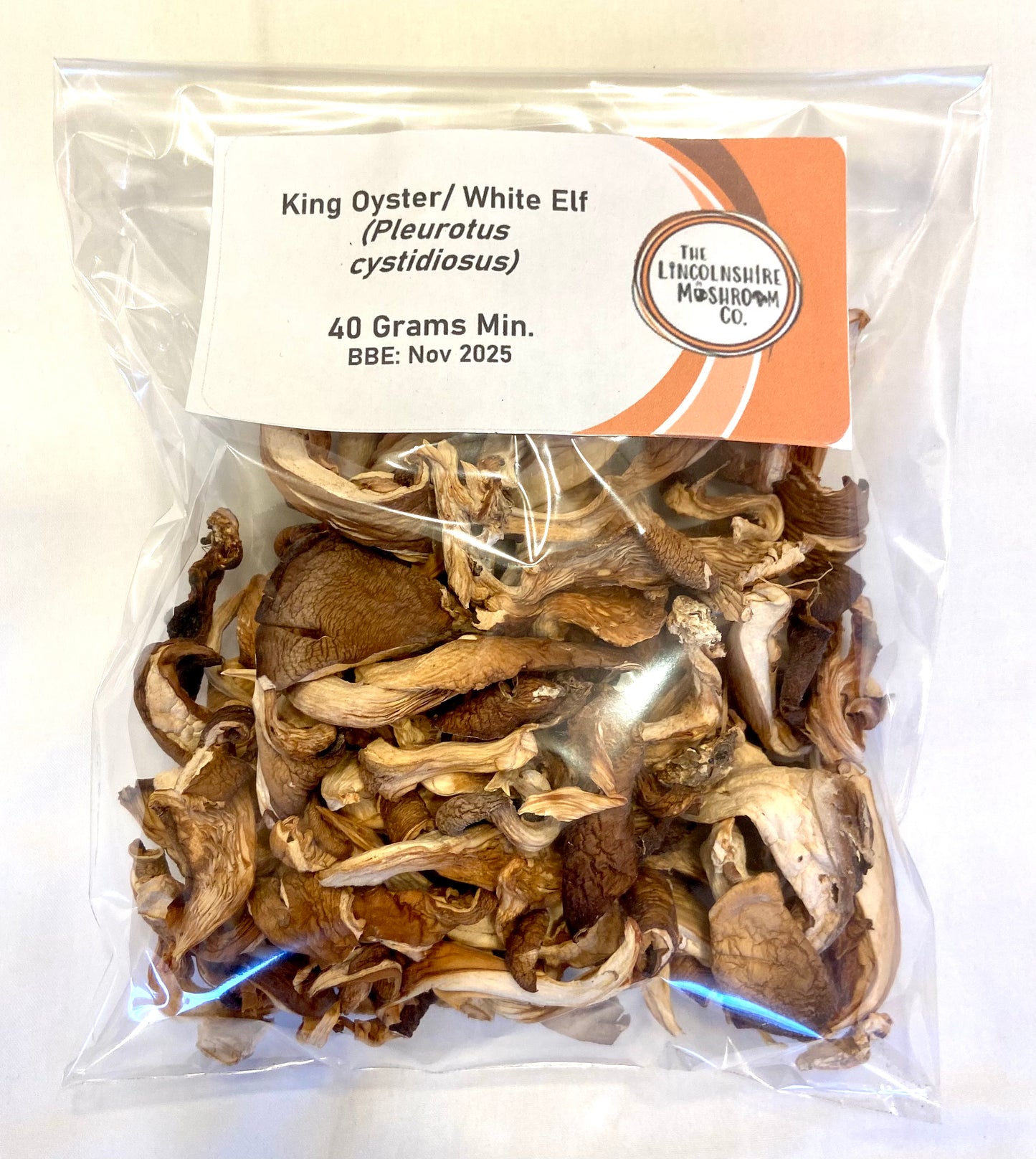 Shredded King Oyster / White Elf Mushroom (Pleurotus cystidiosus) 40g Packet