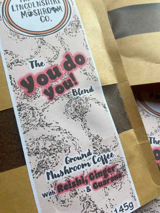 The “You Do You” Blend. Reishi, Ginger & Guarana Ground Mushroom Coffee