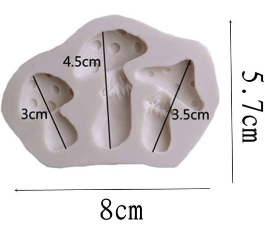 Mushroom & Forest Leaves Silicone Moulds (3 pack)