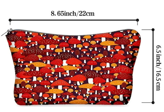 Multi Colour Fly Agaric Zipper Bag/Pouch/Case